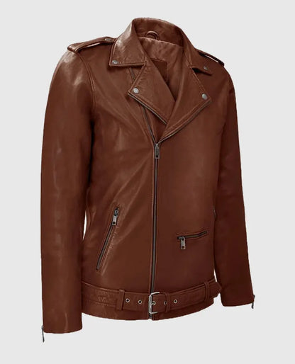 Men's Rutland Tan Riding Leather Jacket