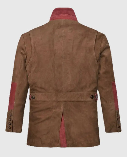Men's Safari Hickory Suede Leather Blazer