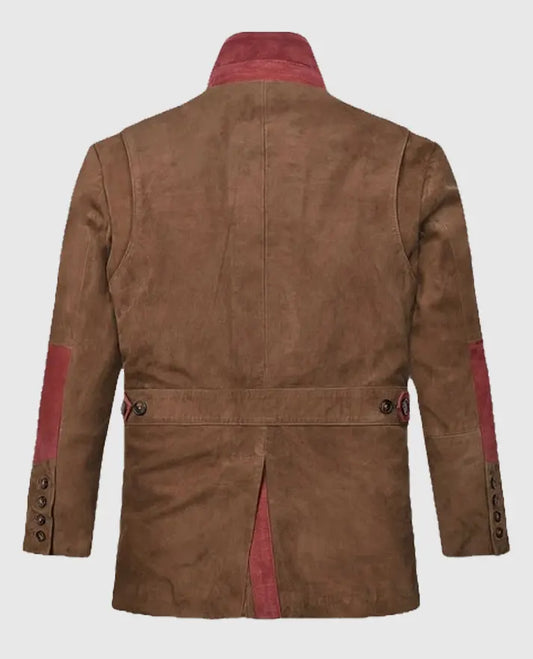 Men's Safari Hickory Suede Leather Blazer