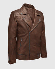 Men's Ironwood Spanish Brown Biker Jacket