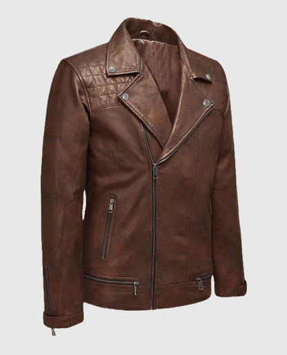 Men's Ironwood Spanish Brown Biker Jacket