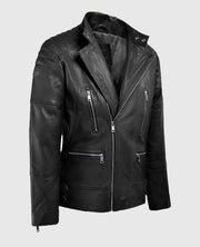 Men's Shotgun Black Moto Leather Jacket