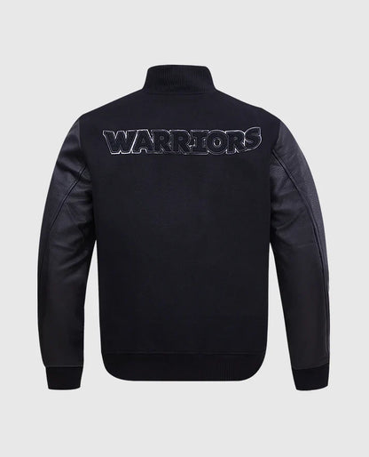 2-NBA Golden State Warriors Black Varsity Jacket