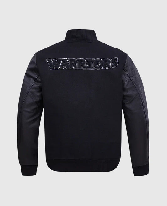 2-NBA Golden State Warriors Black Varsity Jacket