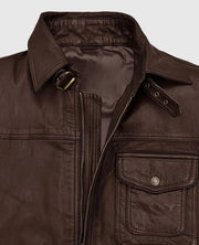 Retro Style Brown Men's Leather Jacket