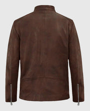 Men's Motorad Spanish Brown Biker Leather Jacket