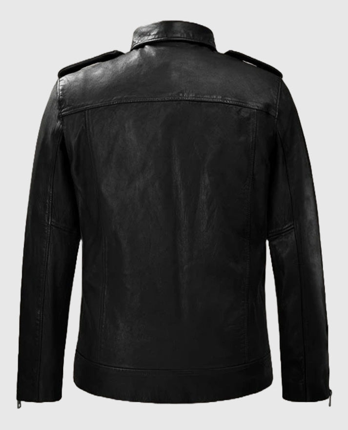 Men's Rutland Black Riding Leather Jacket - second image