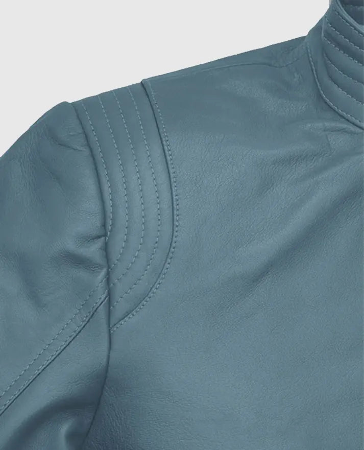 Men's Davin Blue Leather jacket