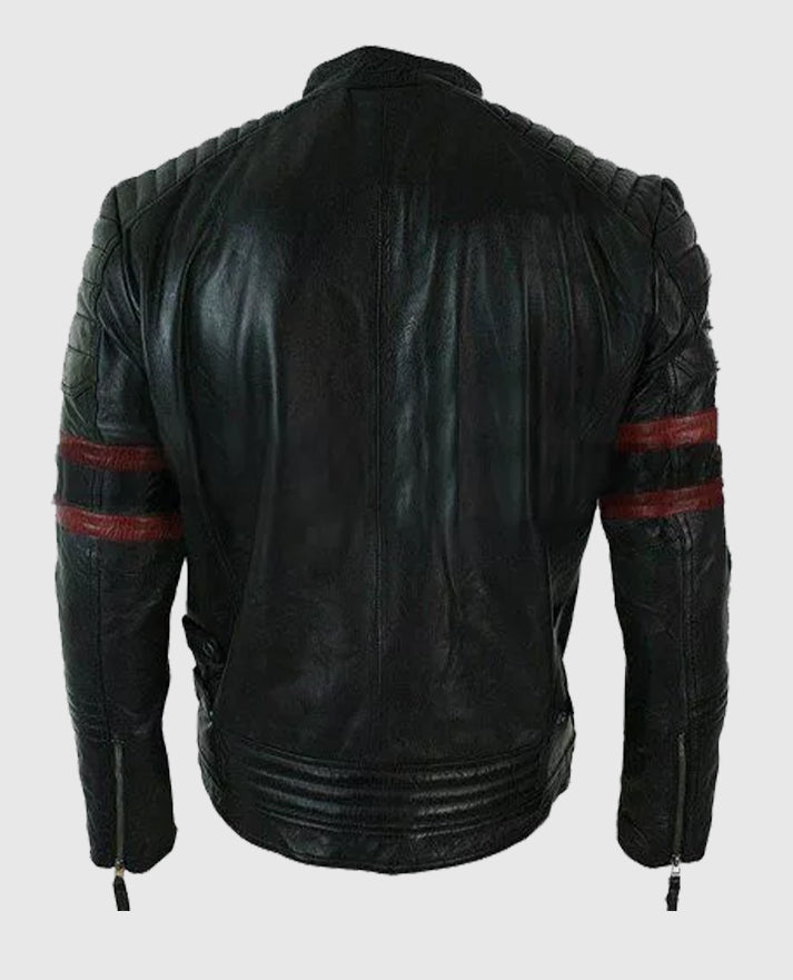 Fight Club Tyler Durden Retro Black Leather Jacket