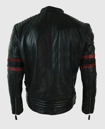 Fight Club Tyler Durden Retro Black Leather Jacket