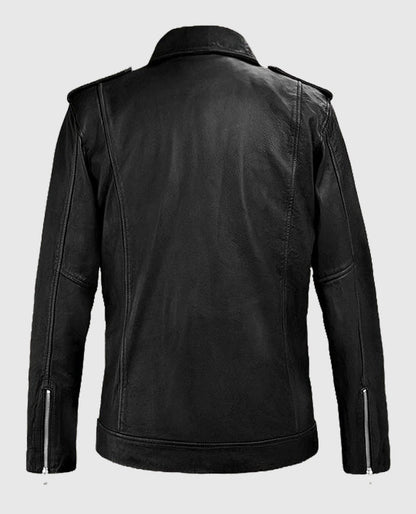 Men's Beast Black Biker Leather Jacket