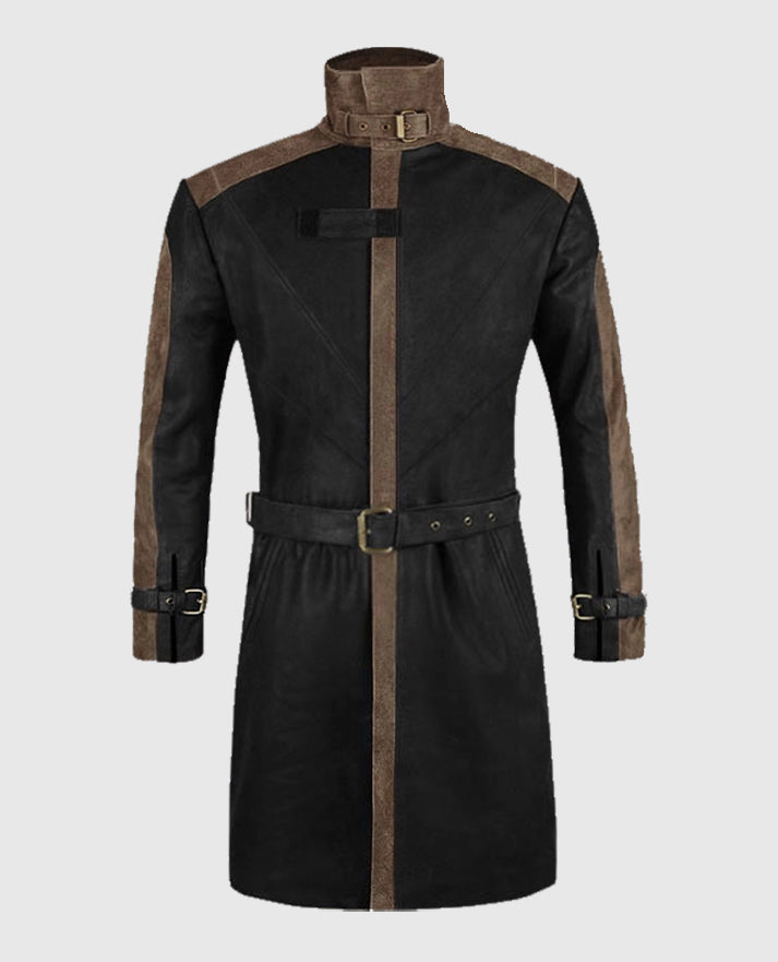 Aiden Pearce Watch Dog Leather Trench Coat