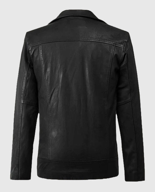 Men's Dauntless Black Biker Leather Jacket