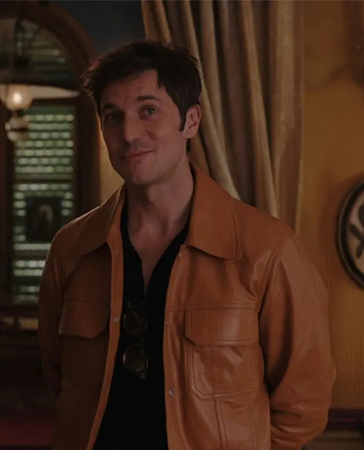Lucas Bravo Emily In Paris Leather Jacket