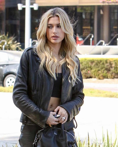 Hailey Baldwin Bieber Leather Jacket