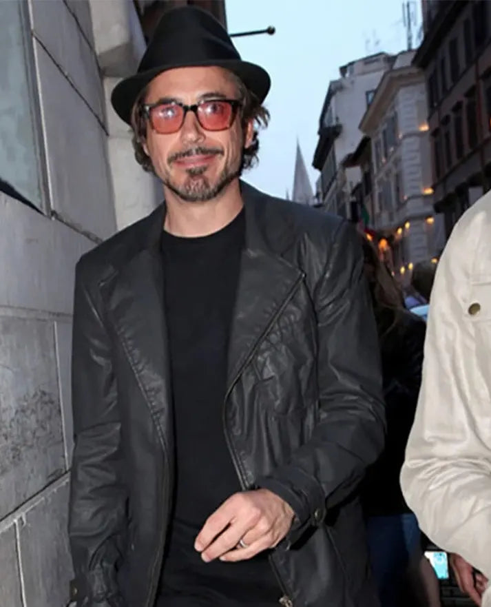 Robert Downey Jr Leather Blazer