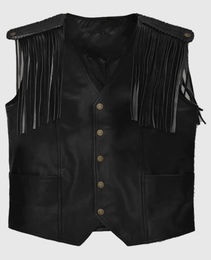 Ryan Gosling Barbie Fringe Leather Vest