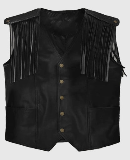 Ryan Gosling Barbie Fringe Leather Vest