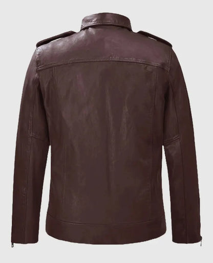 Men's Rutland Burgundy Riding Leather Jacket
