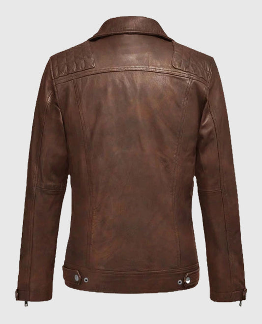 Men's Ironwood Spanish Brown Biker Jacket