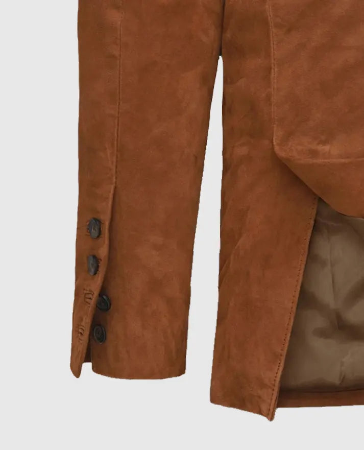 Men's Suede Western Leather Blazer