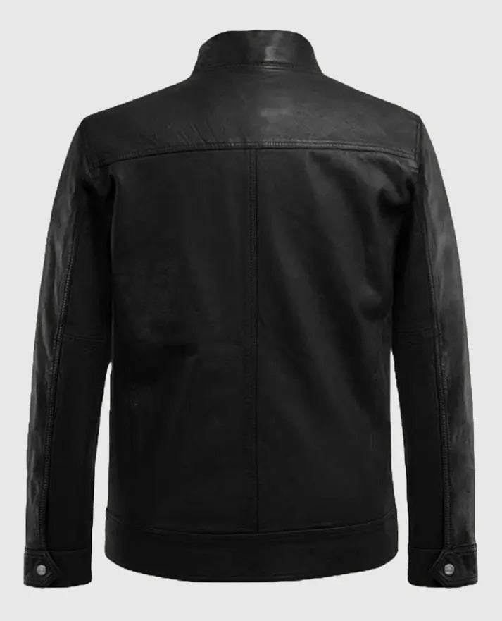 Men's Thunder Storm Black Biker Leather Jacket