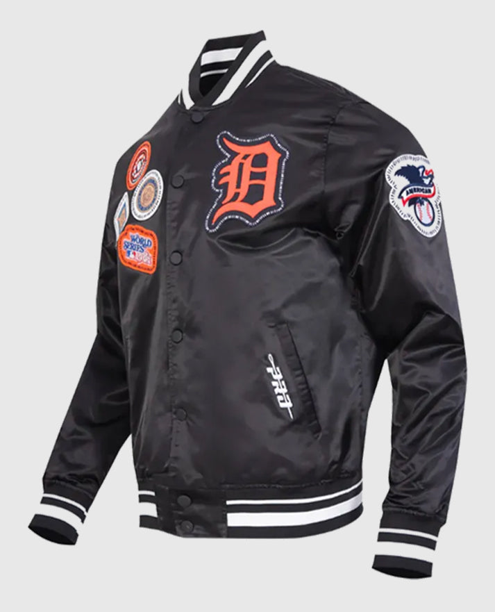 Detroit Tigers DIY Pick Stitch Classic Rib Satin Jacket