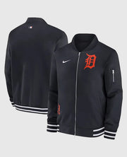 Detroit Tigers Black Bomber Full-Zip Jacket