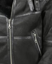 Men's Aviator B16 Sheepskin Black Shearling Jacket