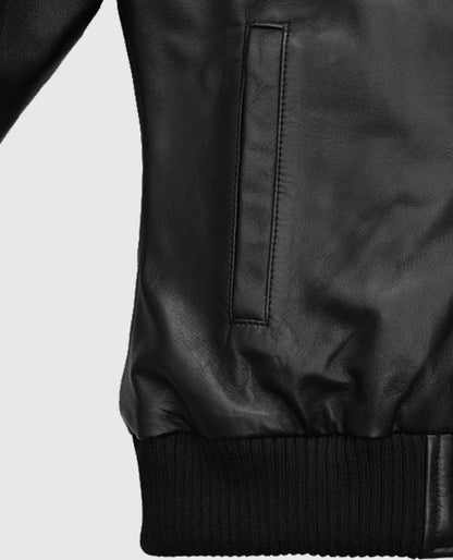 Women's Symphony Detachable Hood Leather Jacket
