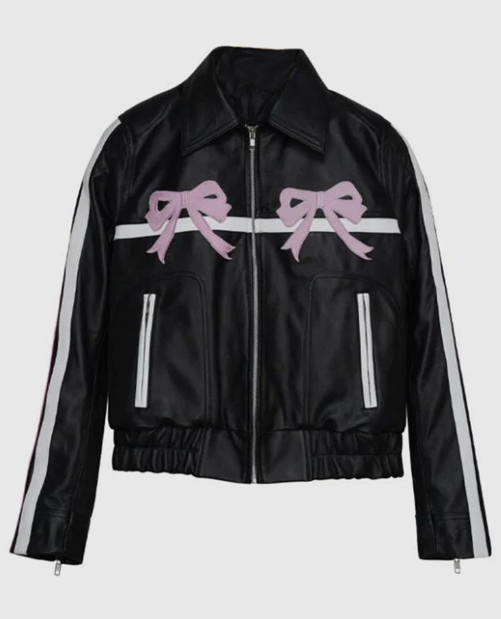 Diddi Moda Ribbon Leather Jacket