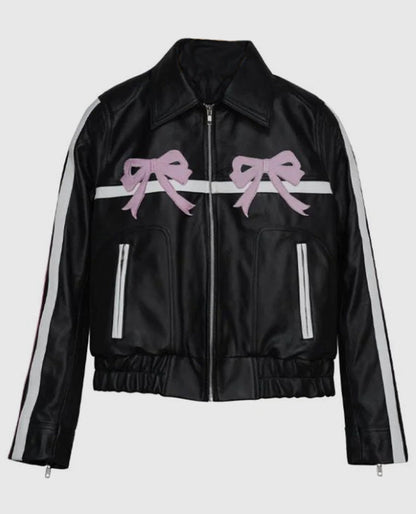 Diddi Moda Ribbon Leather Jacket