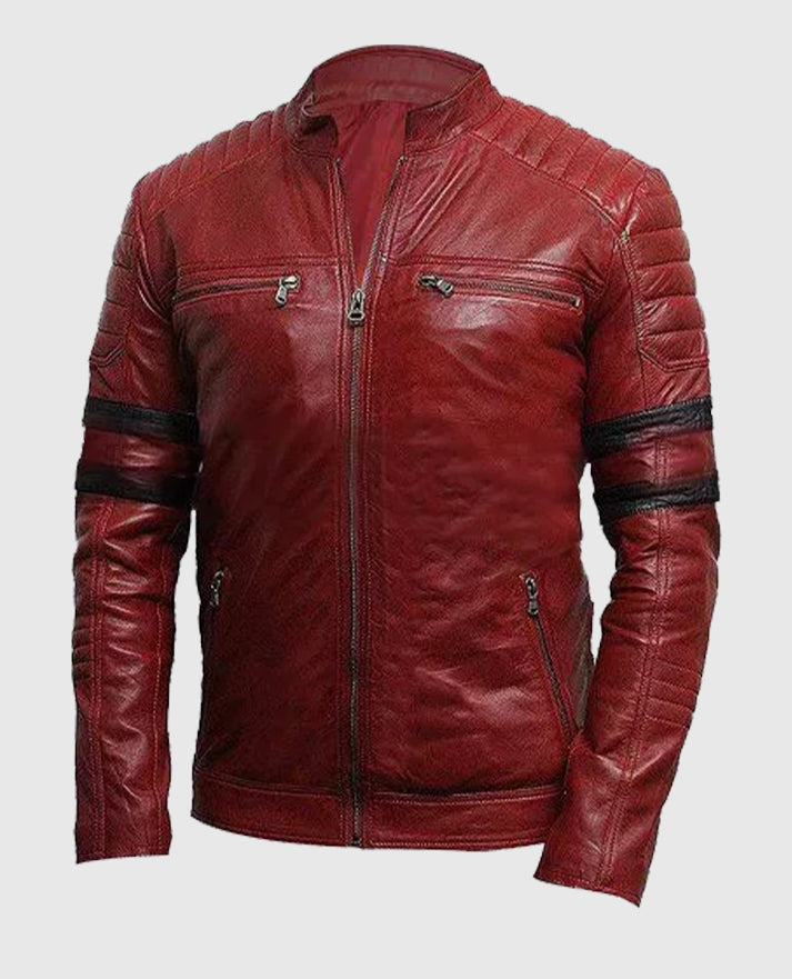 Fight Club Tyler Durden Retro Black Leather Jacket
