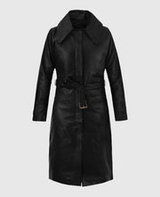 Katherine Waterston Fantastic Beasts Leather Long Coat