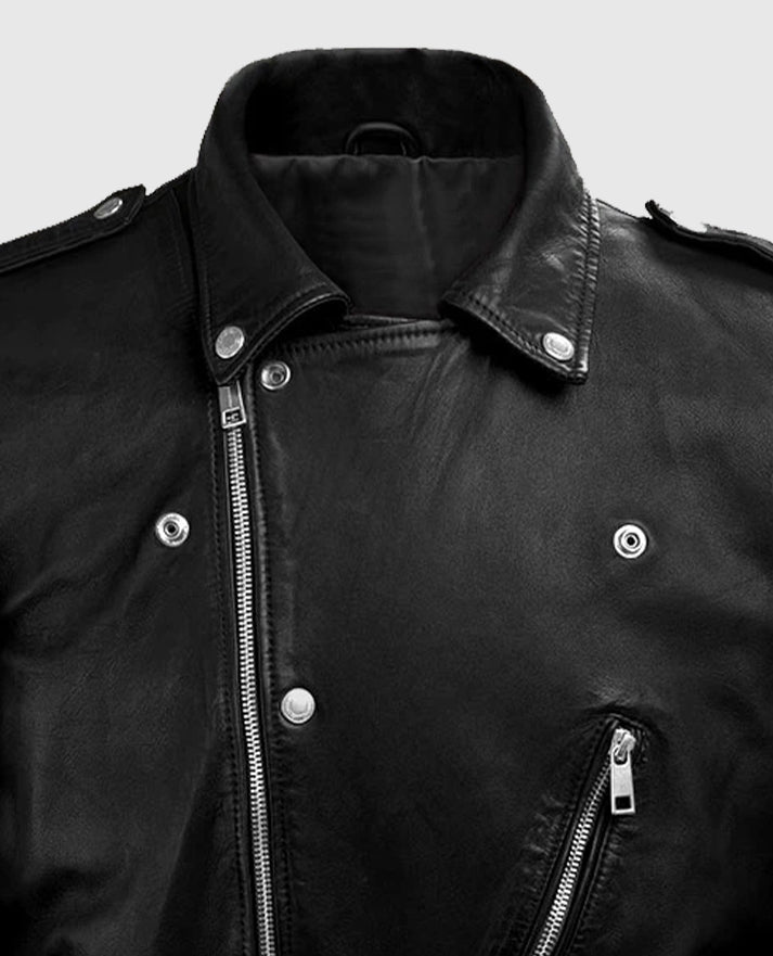 Men's Beast Black Biker Leather Jacket