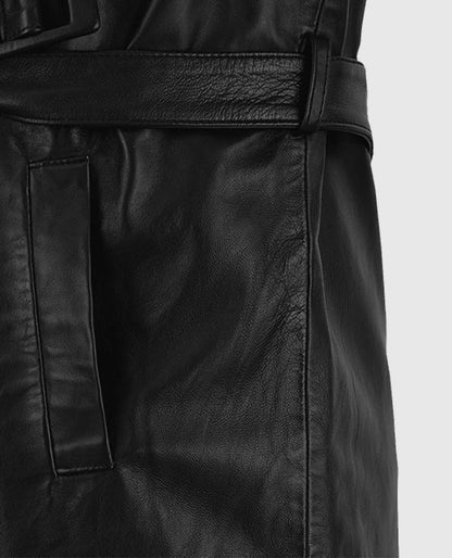 Men's Vintage 1970's Leather Trench Coat