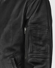 Men's MA-1 Bomber Leather Jacket