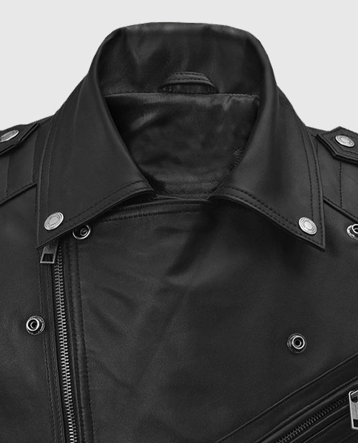 Men's Black Bikers Quilted Leather Vest