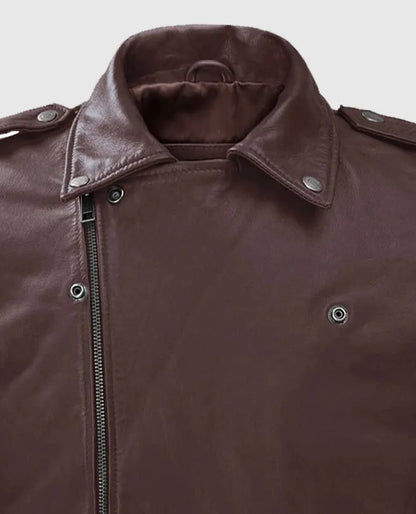 Men's Rutland Burgundy Riding Leather Jacket