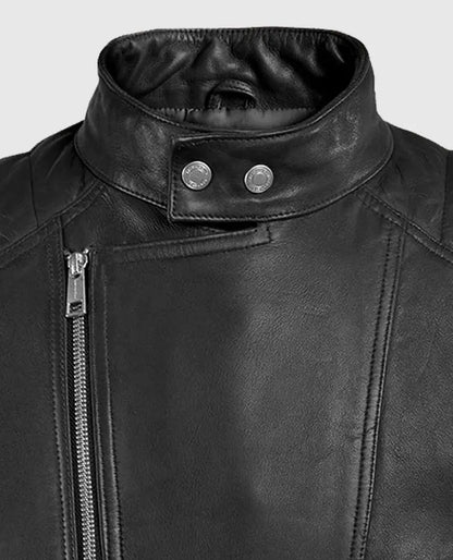 Men's Shotgun Black Moto Leather Jacket