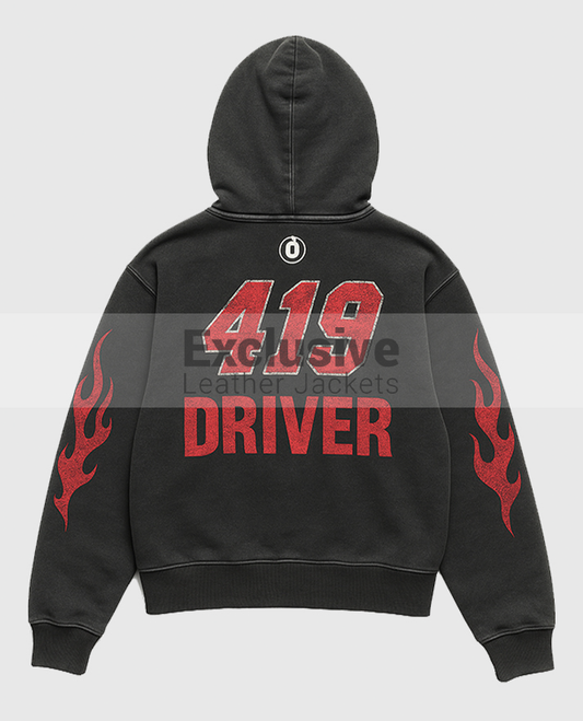419 Driver Black Hoodie