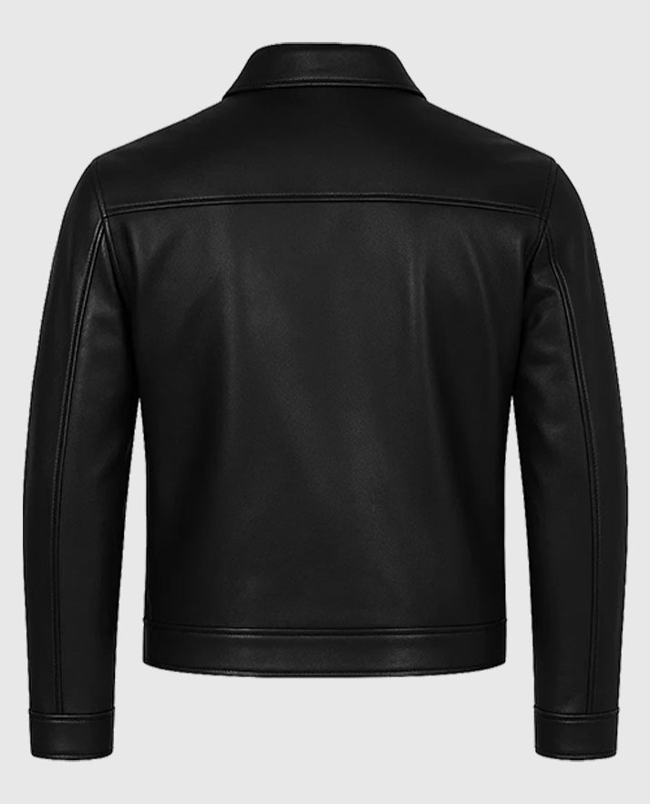 Shop Tom Cruise Mission Impossible 8 Black Leather Jacket