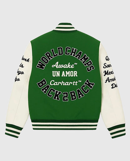 LeBron James Green And White Bomber Jacket
