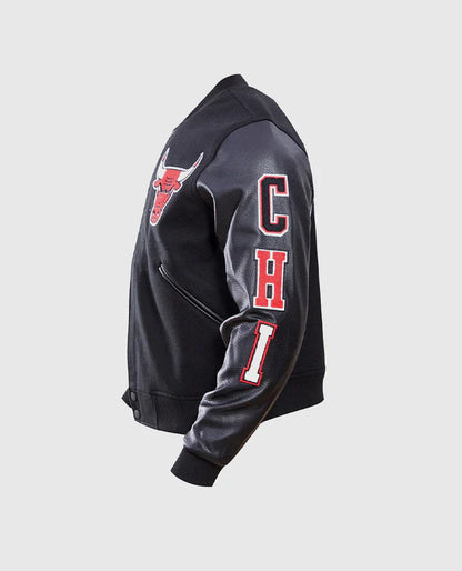 NBA Golden State Warriors Men's Black Varsity Jacket