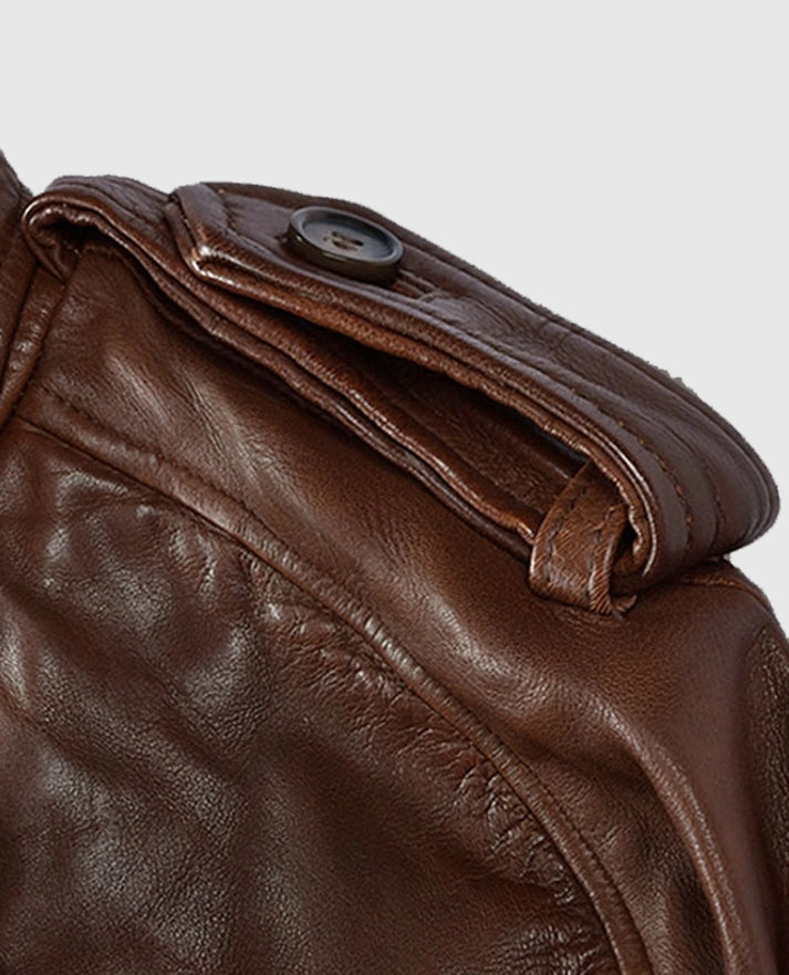 Women's Spanish Brown Leather Long Coat