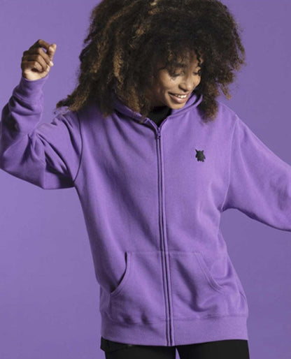 Gengar Themed French Terry Zip-Up Hoodie