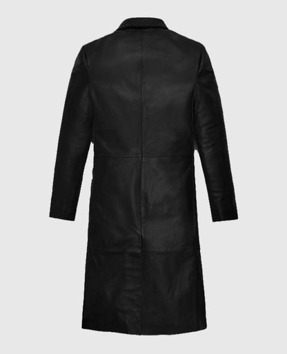 Zoe Kravitz Leather Long Coat