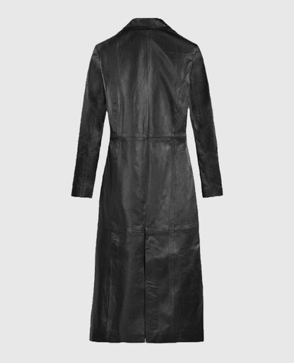 Kendall Jenner Leather Long Coat