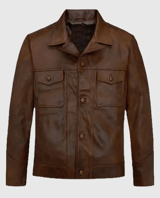 Leonardo DiCaprio Once Upon a Time in Hollywood Leather Jacket