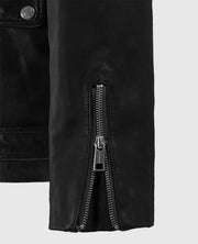 Men's Dauntless Black Biker Leather Jacket